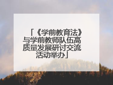《学前教育法》与学前教师队伍高质量发展研讨交流活动举办