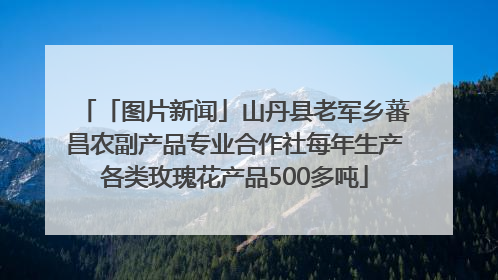 「图片新闻」山丹县老军乡蕃昌农副产品专业合作社每年生产各类玫瑰花产品500多吨