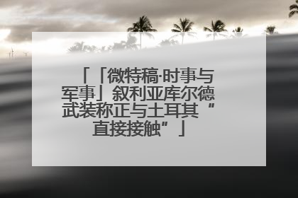 「微特稿·时事与军事」叙利亚库尔德武装称正与土耳其“直接接触”