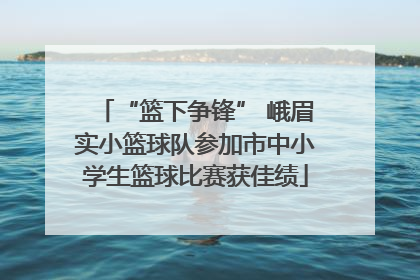“篮下争锋” 峨眉实小篮球队参加市中小学生篮球比赛获佳绩