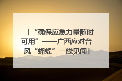 “确保应急力量随时可用”——广西应对台风“蝴蝶”一线见闻