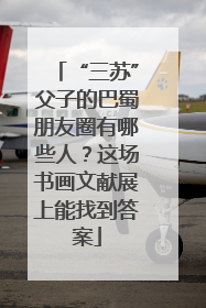 “三苏”父子的巴蜀朋友圈有哪些人？这场书画文献展上能找到答案