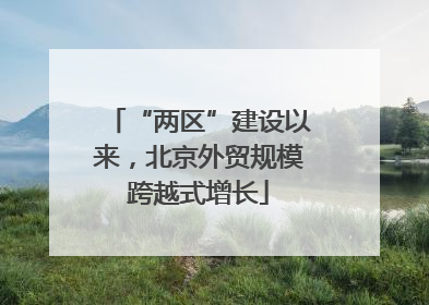 “两区”建设以来，北京外贸规模跨越式增长
