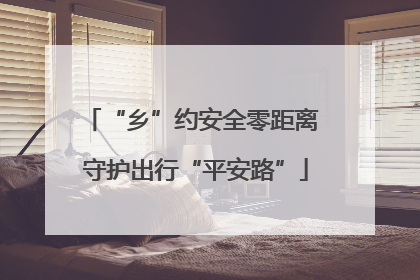 “乡”约安全零距离 守护出行“平安路”