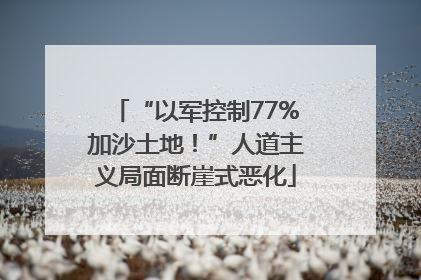 “以军控制77%加沙土地！”人道主义局面断崖式恶化