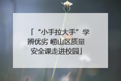 “小手拉大手”学辨优劣 崂山区质量安全课走进校园