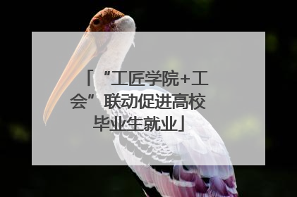 “工匠学院+工会”联动促进高校毕业生就业