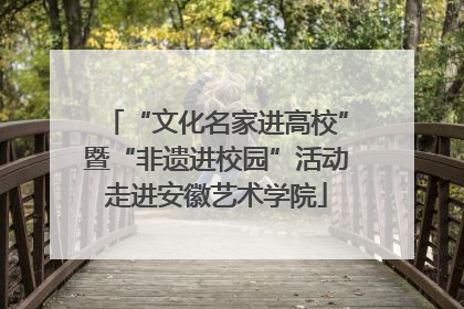 “文化名家进高校”暨“非遗进校园”活动走进安徽艺术学院