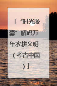 “时光胶囊”解码万年农耕文明（考古中国）