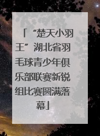 “楚天小羽王”湖北省羽毛球青少年俱乐部联赛新锐组比赛圆满落幕