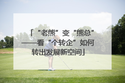 “老熊”变“熊总”——看“个转企”如何转出发展新空间