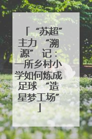“苏超”主力 “溯源” 记：一所乡村小学如何炼成足球 “造星梦工场”
