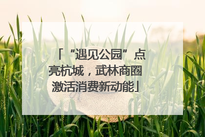“遇见公园”点亮杭城，武林商圈激活消费新动能