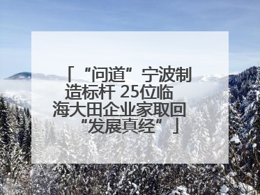 “问道”宁波制造标杆 25位临海大田企业家取回“发展真经”