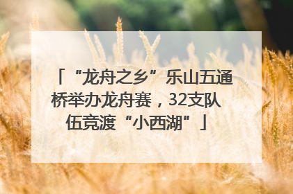 “龙舟之乡”乐山五通桥举办龙舟赛，32支队伍竞渡“小西湖”