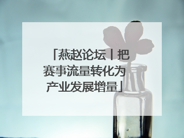 燕赵论坛丨把赛事流量转化为产业发展增量