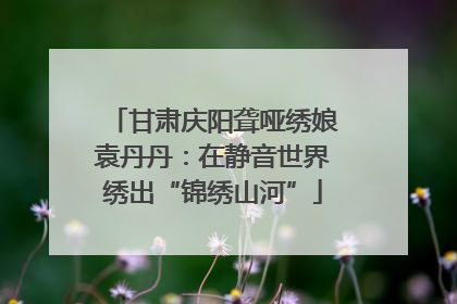 甘肃庆阳聋哑绣娘袁丹丹：在静音世界绣出“锦绣山河”