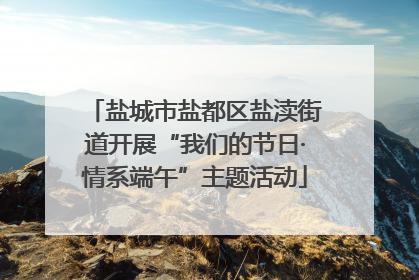 盐城市盐都区盐渎街道开展“我们的节日·情系端午”主题活动