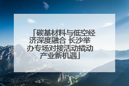 碳基材料与低空经济深度融合 长沙举办专场对接活动撬动产业新机遇