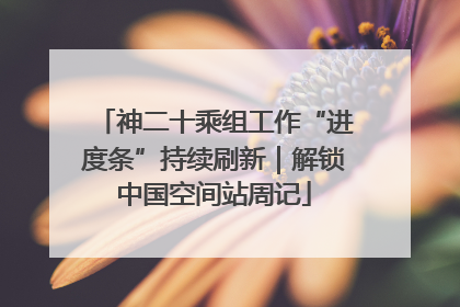 神二十乘组工作“进度条”持续刷新｜解锁中国空间站周记