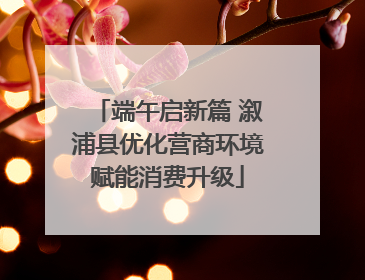 端午启新篇 溆浦县优化营商环境赋能消费升级