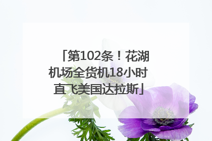 第102条！花湖机场全货机18小时直飞美国达拉斯