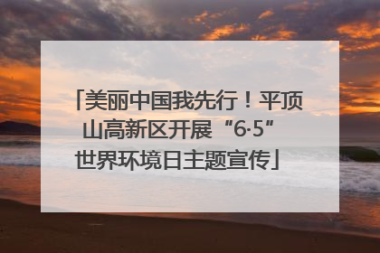 美丽中国我先行！平顶山高新区开展“6·5”世界环境日主题宣传