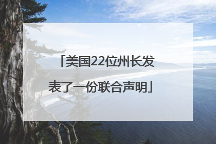 美国22位州长发表了一份联合声明