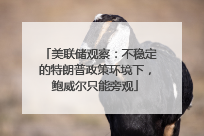 美联储观察：不稳定的特朗普政策环境下，鲍威尔只能旁观