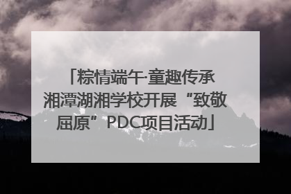 粽情端午·童趣传承 湘潭湖湘学校开展“致敬屈原”PDC项目活动