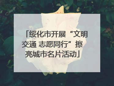 绥化市开展“文明交通 志愿同行”擦亮城市名片活动