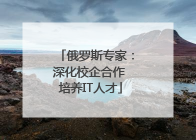 俄罗斯专家：深化校企合作 培养IT人才