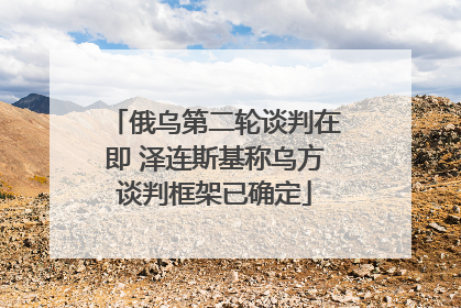 俄乌第二轮谈判在即 泽连斯基称乌方谈判框架已确定