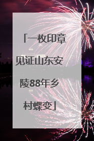 一枚印章见证山东安陵88年乡村蝶变