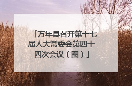 万年县召开第十七届人大常委会第四十四次会议（图）