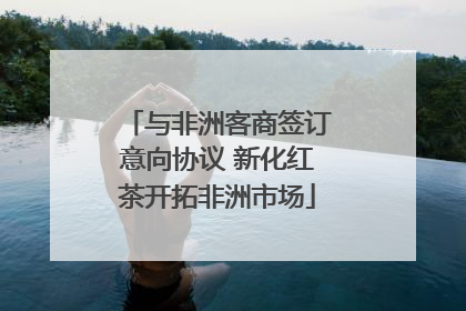 与非洲客商签订意向协议 新化红茶开拓非洲市场