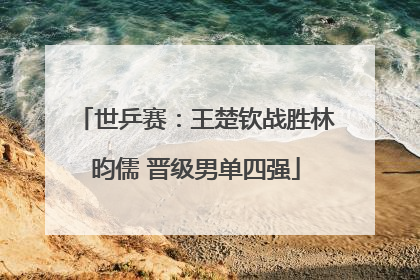 世乒赛：王楚钦战胜林昀儒 晋级男单四强
