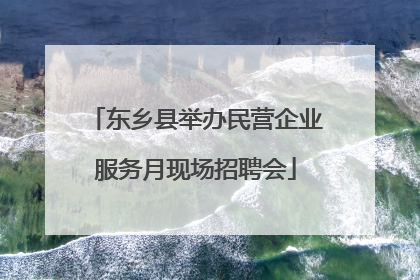 东乡县举办民营企业服务月现场招聘会