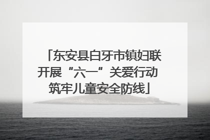 东安县白牙市镇妇联开展“六一”关爱行动 筑牢儿童安全防线