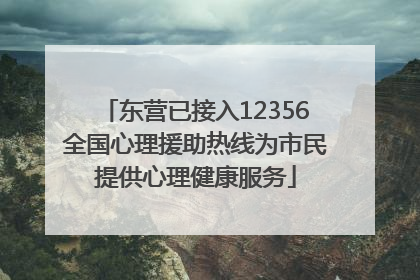 东营已接入12356全国心理援助热线为市民提供心理健康服务