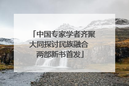 中国专家学者齐聚大同探讨民族融合 两部新书首发