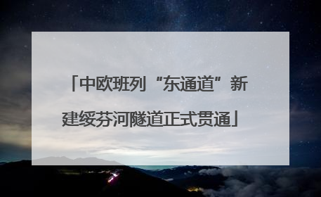 中欧班列“东通道”新建绥芬河隧道正式贯通