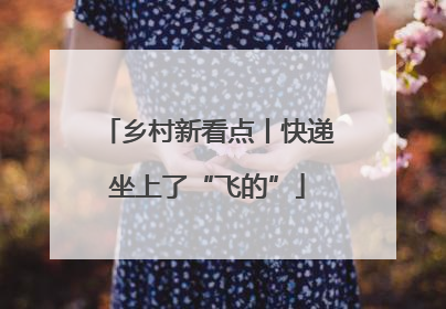 乡村新看点丨快递坐上了“飞的”