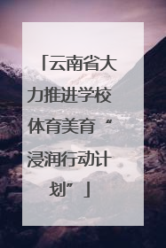 云南省大力推进学校体育美育“浸润行动计划”