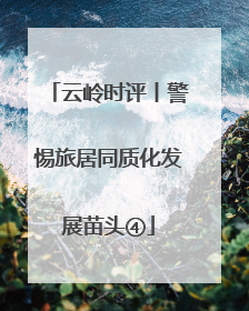 云岭时评丨警惕旅居同质化发展苗头④