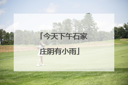 今天下午石家庄阴有小雨