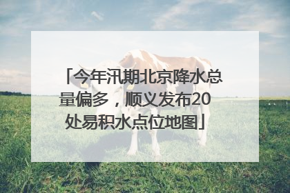 今年汛期北京降水总量偏多，顺义发布20处易积水点位地图