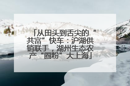 从田头到舌尖的“共富”快车：沪湖供销联手，湖州生态农产“圈粉”大上海