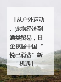 从户外运动、宠物经济到酒类贸易，日企挖掘中国“悦己消费”新机遇