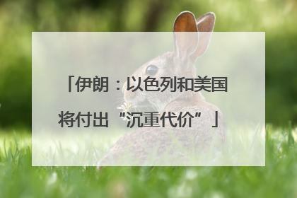 伊朗：以色列和美国将付出“沉重代价”